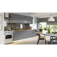 Virtuves komplekts TIFFANY 260, pelēks glancēts